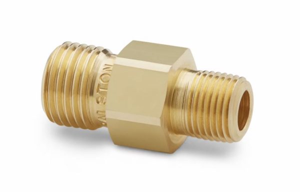 QTHA-1MB1 1/8" male NPT x male Quick-test, with check-valve, brass
