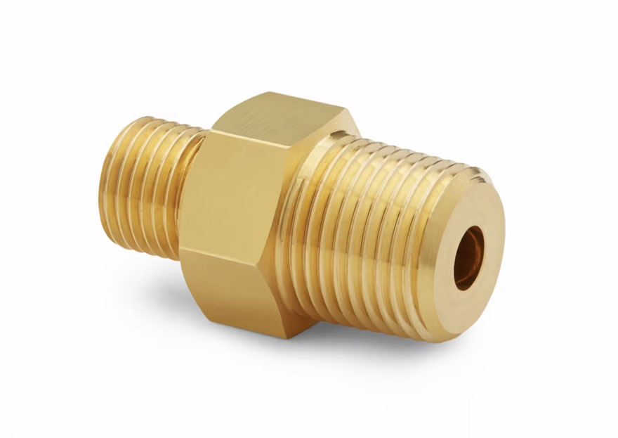 QTHA-3MB1 3/8" male NPT x male Quick-test, with check-valve, brass